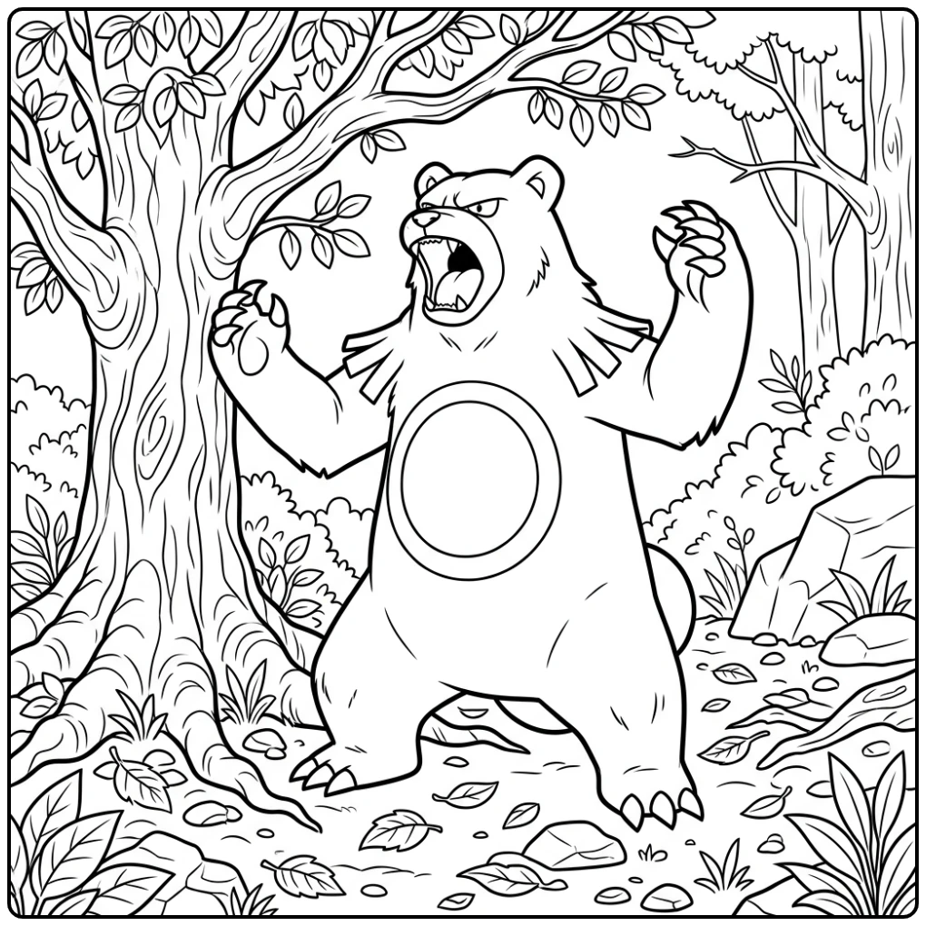 Pokemon Ursaring coloring page