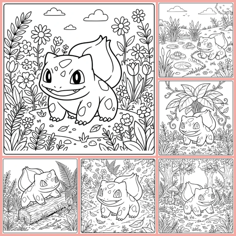 Bulbasaur coloring page collection cover image