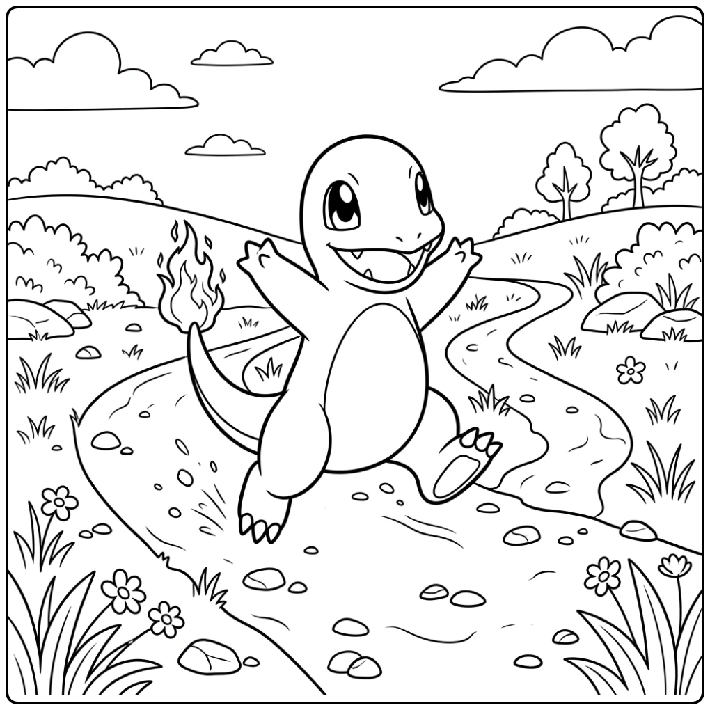 Charmander coloring page
