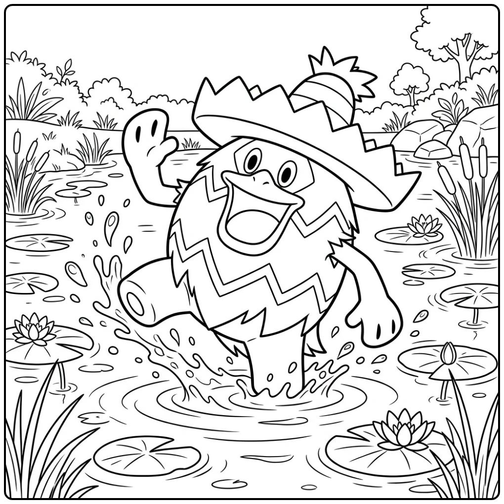 Pokemon Ludicolo coloring page