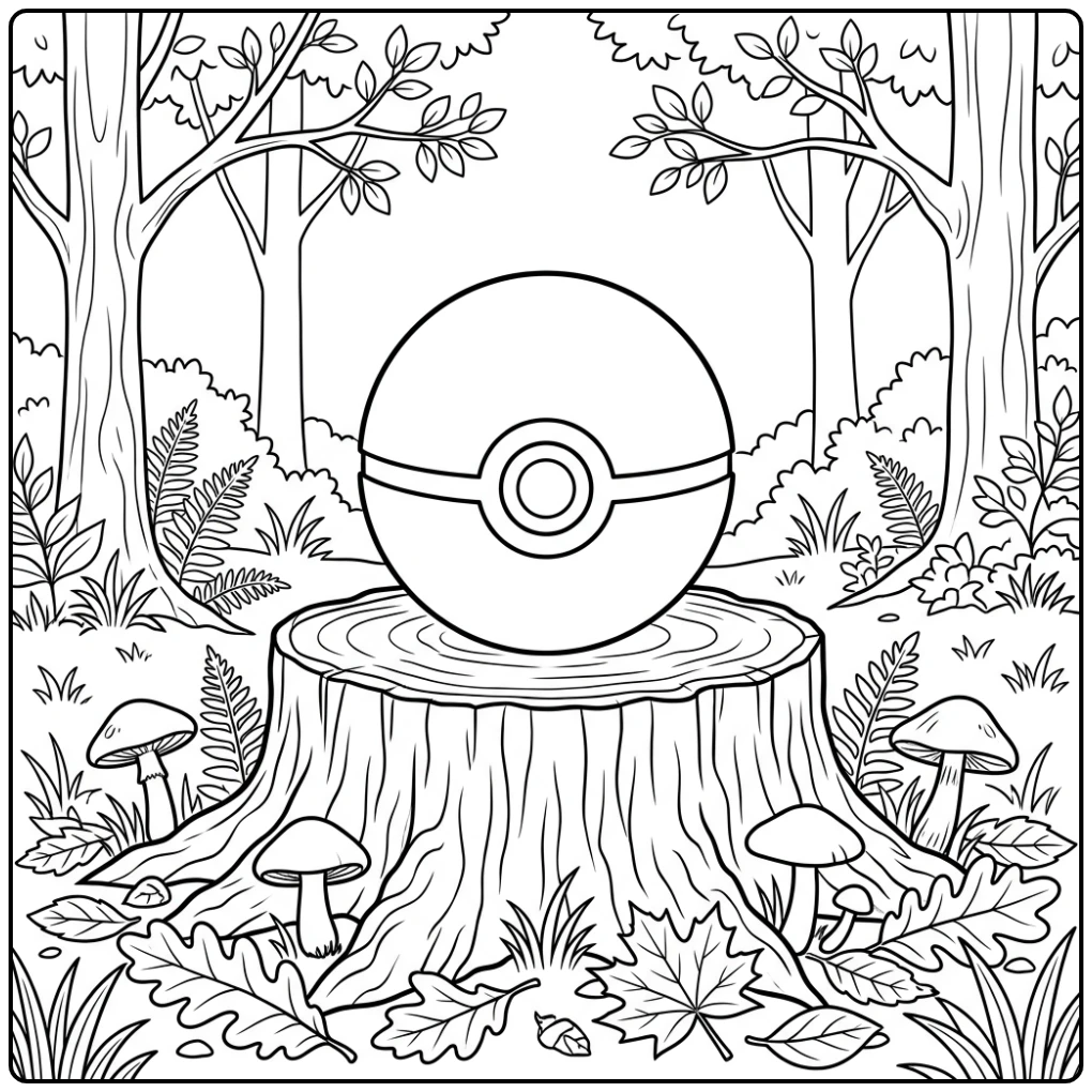 Poke Ball coloring page