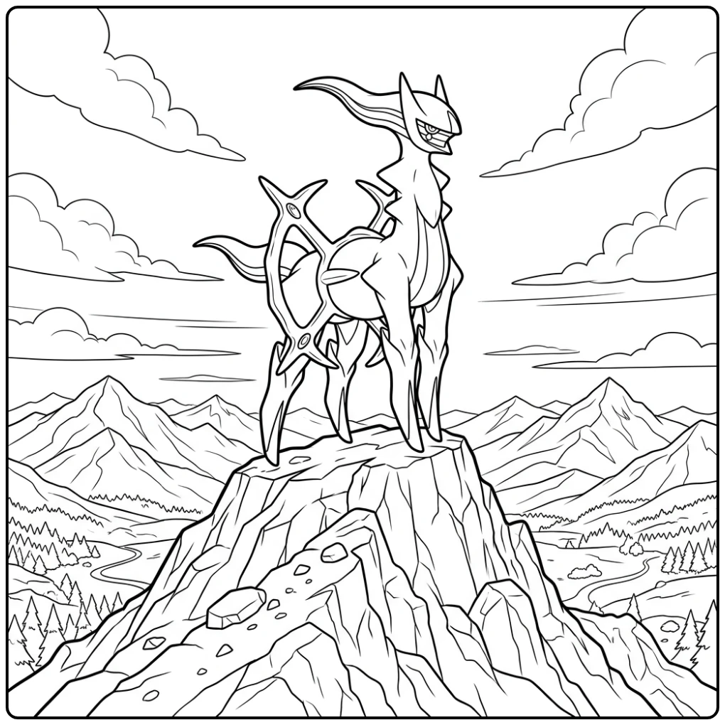 Pokemon Arceus coloring page