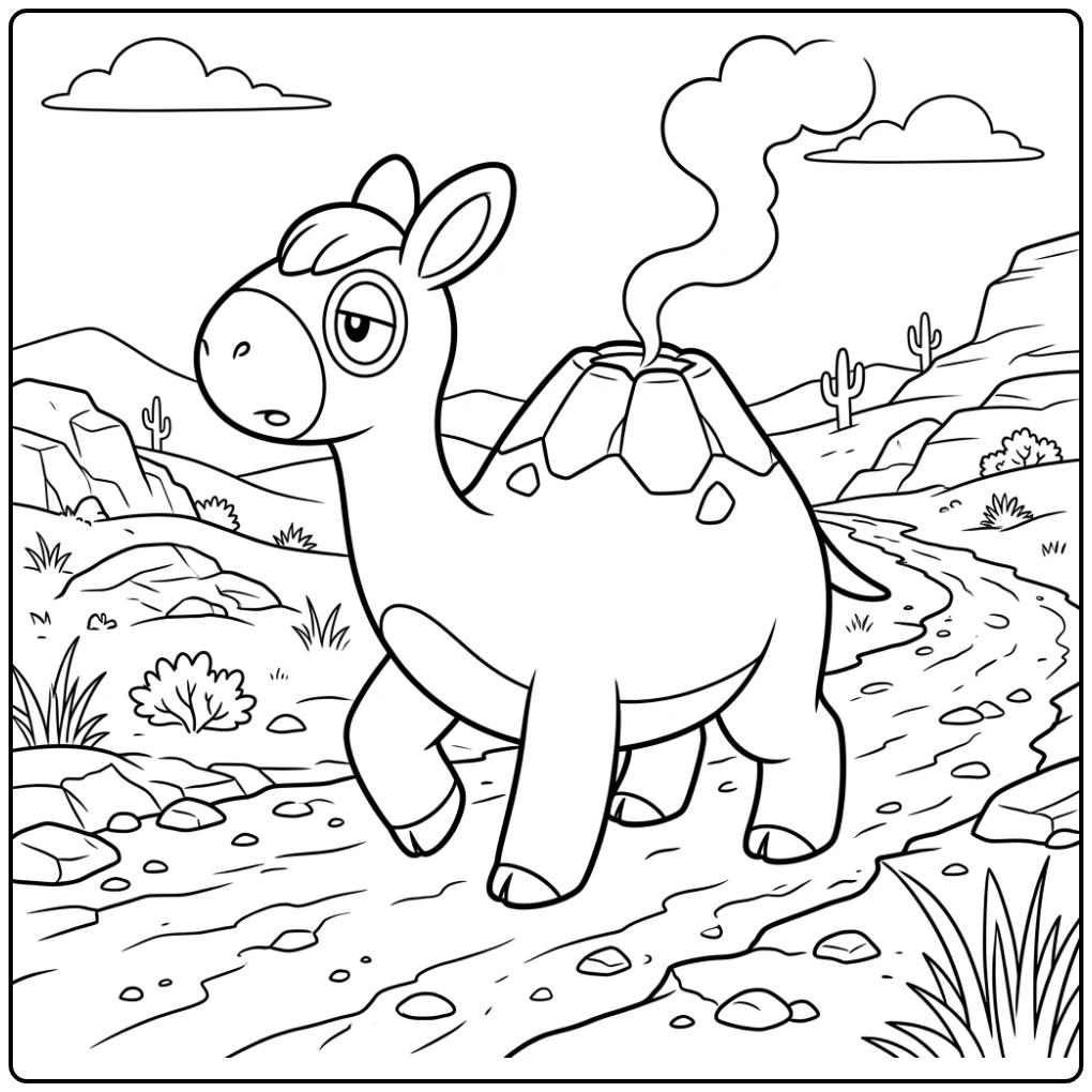 Download Deze Pokemon Numel Walking Rustig coloring page