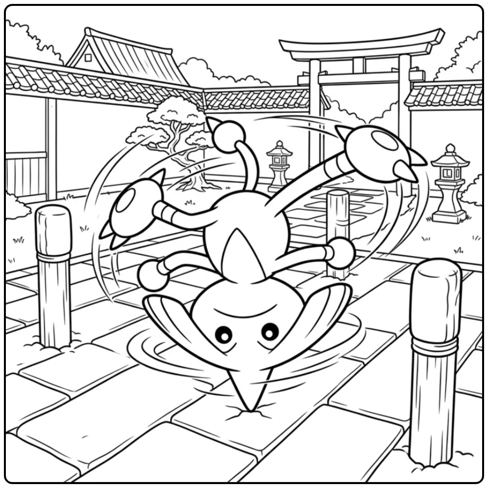 Pokemon Hitmontop coloring page