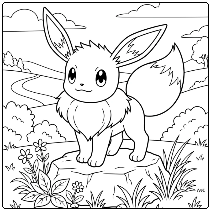 Eevee coloring page