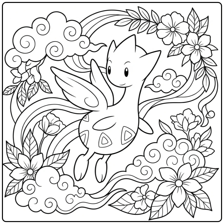 Pokemon Togetic coloring page