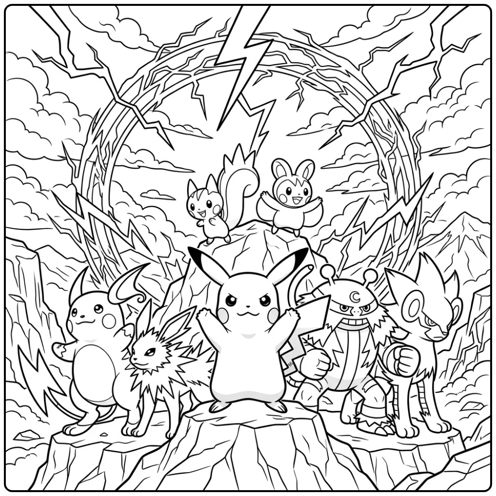 Difficult Pokemon coloring page