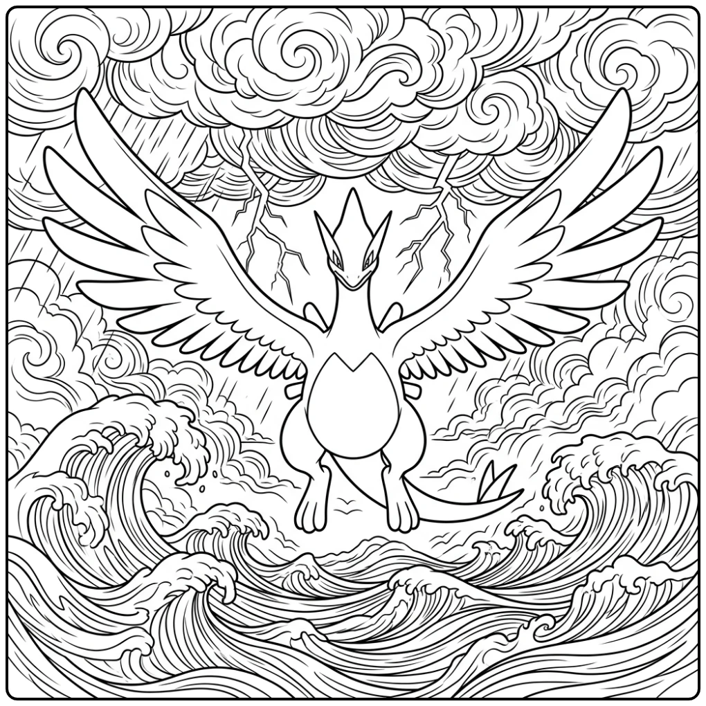 Pokemon Lugia coloring page