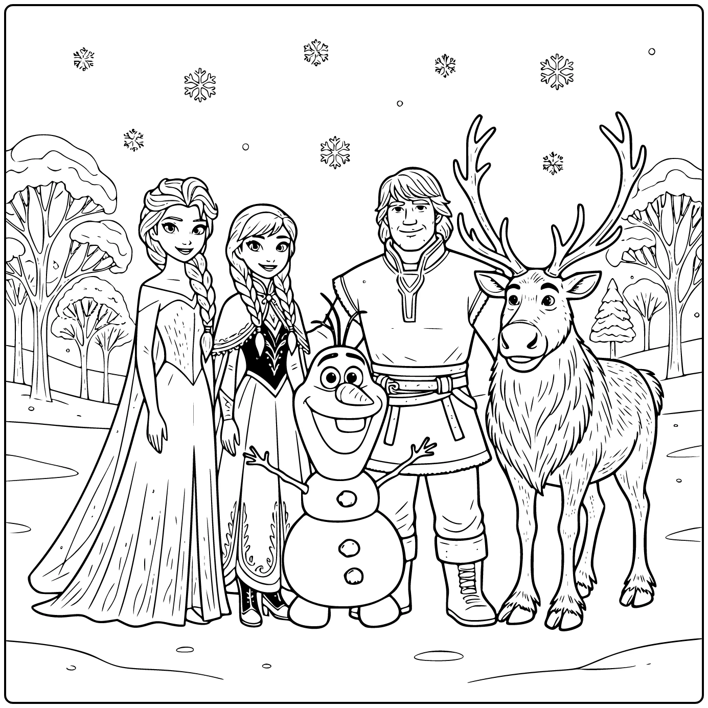 Frozen Winter Magic a Unique Elsa for You coloring page