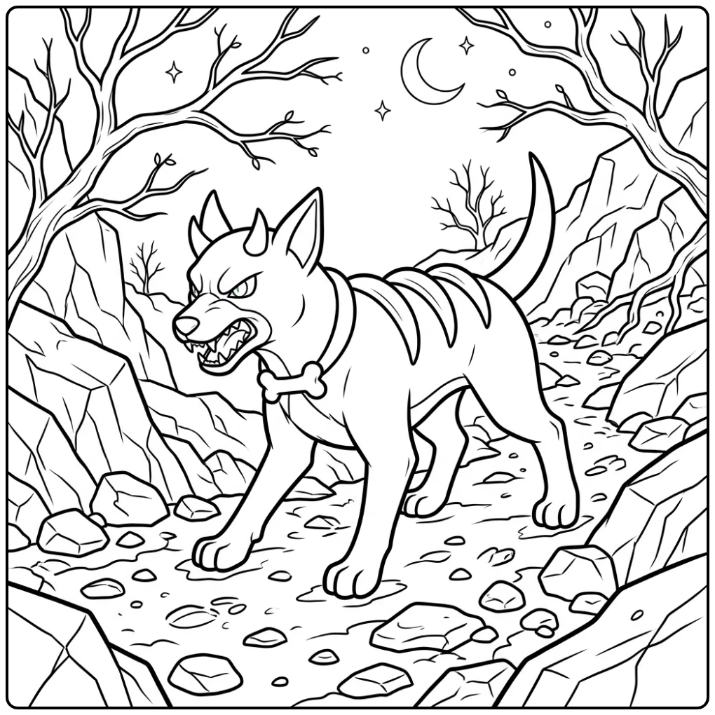 Pokemon Houndour coloring page