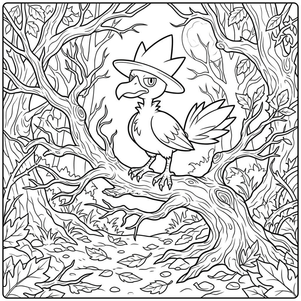 Pokemon Murkrow coloring page