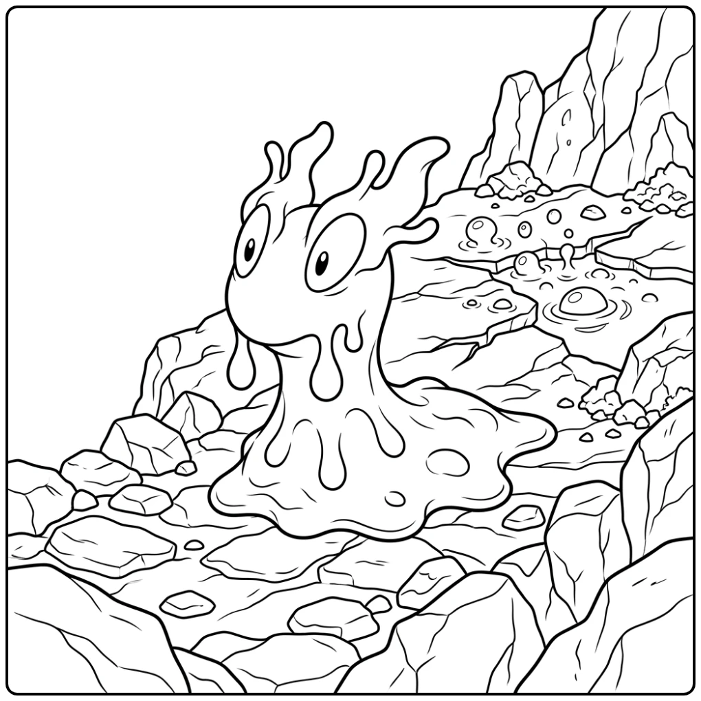 Pokemon Slugma coloring page