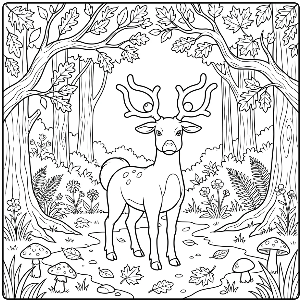 Pokemon Stantler coloring page