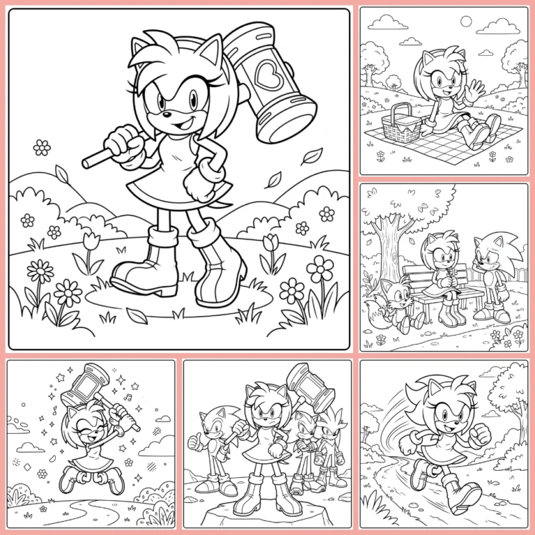 Amy Rose coloring page collection cover image