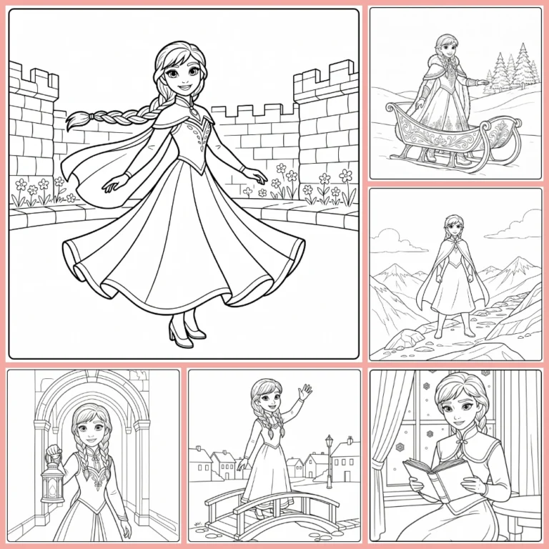 Anna coloring page collection cover image