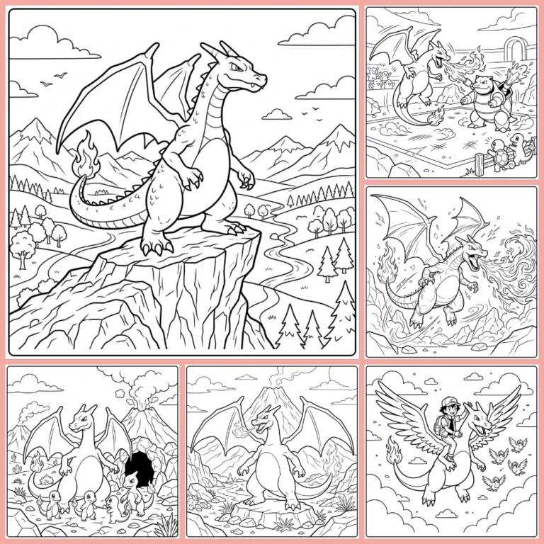 Charizard coloring page collection cover image