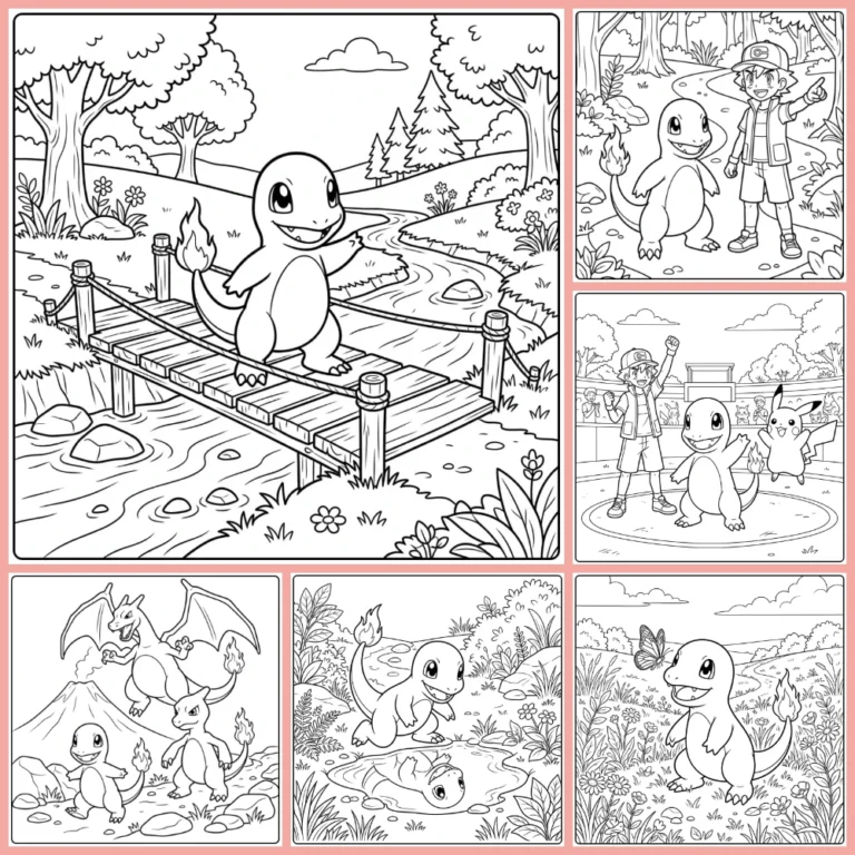 Charmander coloring page collection cover image