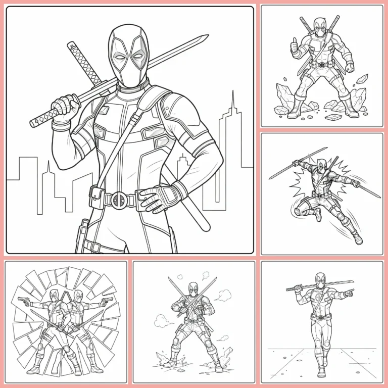 Deadpool coloring page collection cover image