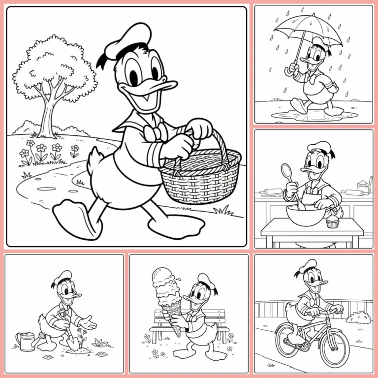 Donald Duck coloring page collection cover image