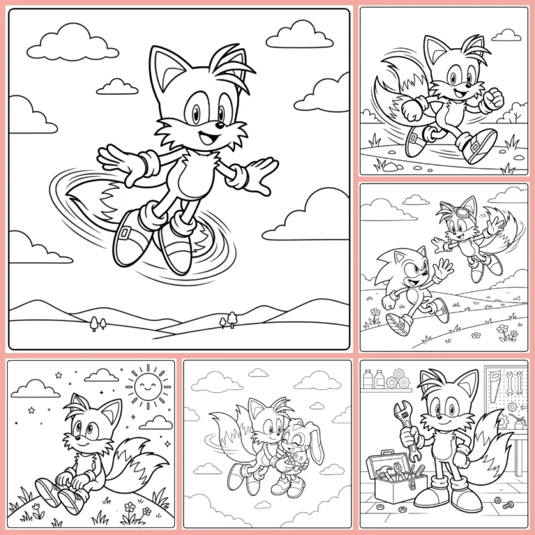 Tails coloring page collection cover image