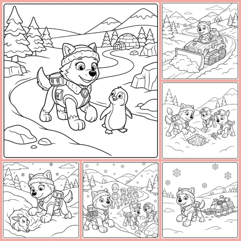 Everest Paw Patrol coloring page collection cover image
