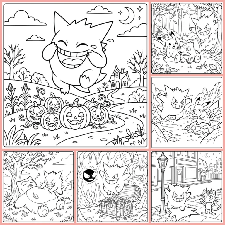 Gengar coloring page collection cover image