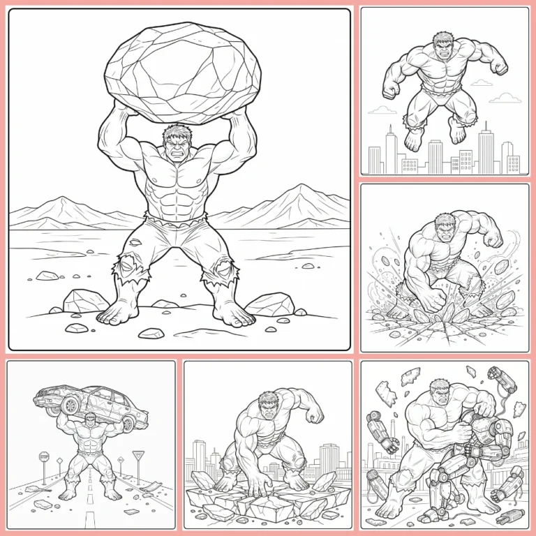 Hulk coloring page collection cover image