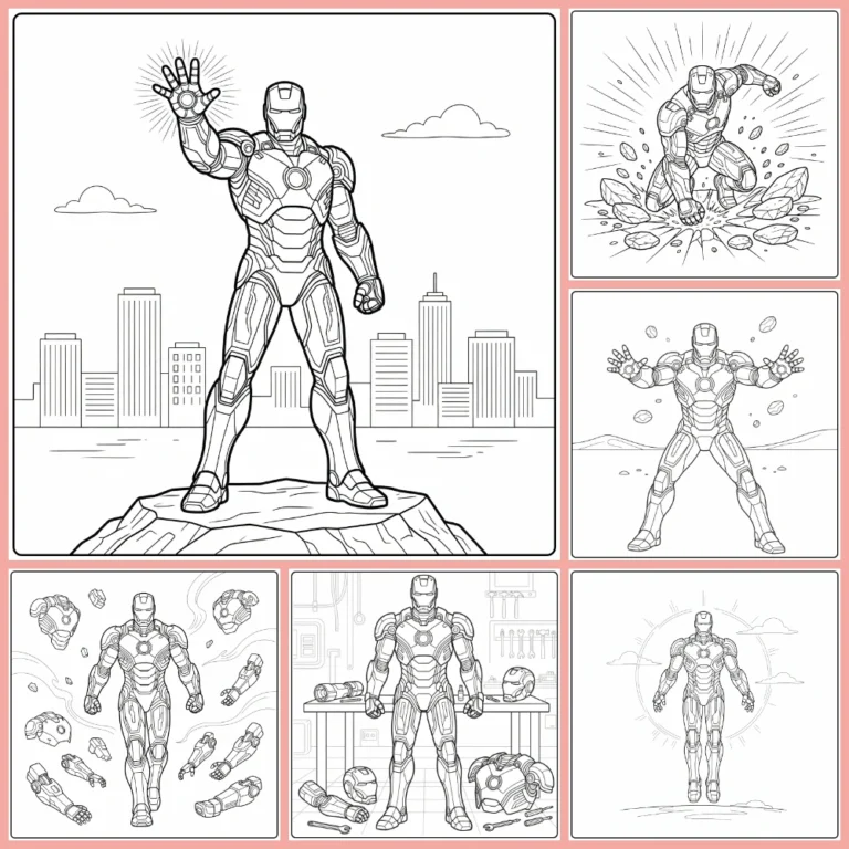 Iron Man coloring page collection cover image