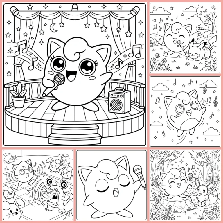 Jigglypuff coloring page collection cover image