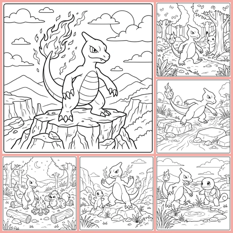 Pokemon Charmeleon coloring page collection cover image