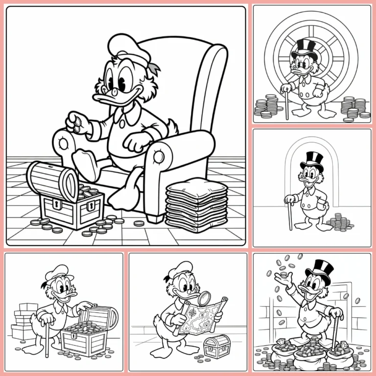 Scrooge McDuck coloring page collection cover image