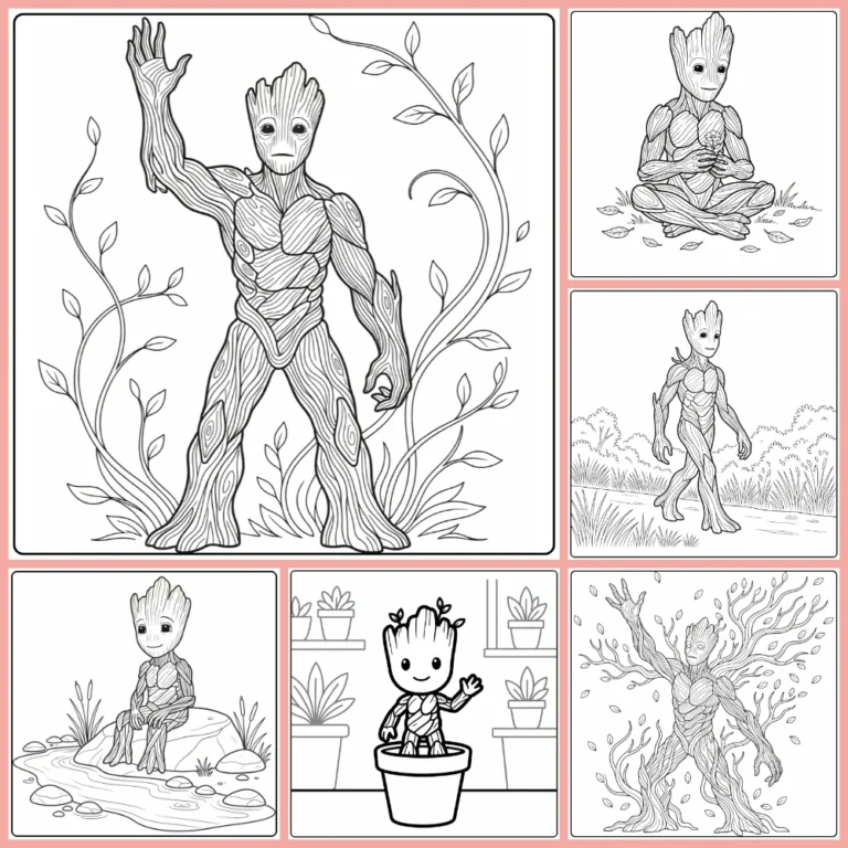 Groot coloring page collection cover image