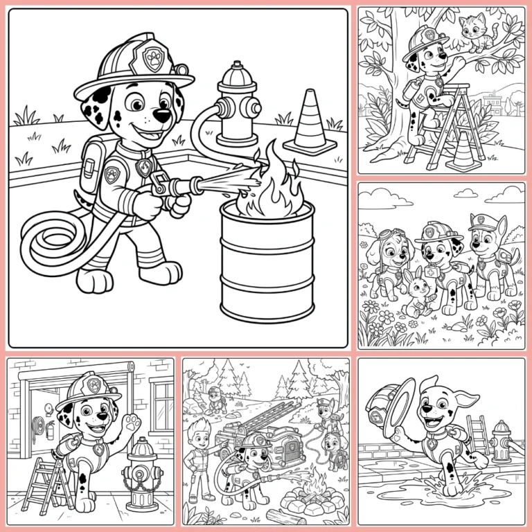 Paw Patrol Marshall coloring page collection cover image