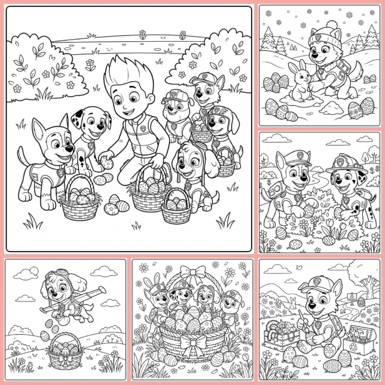Paw Patrol Easter coloring page collection cover image