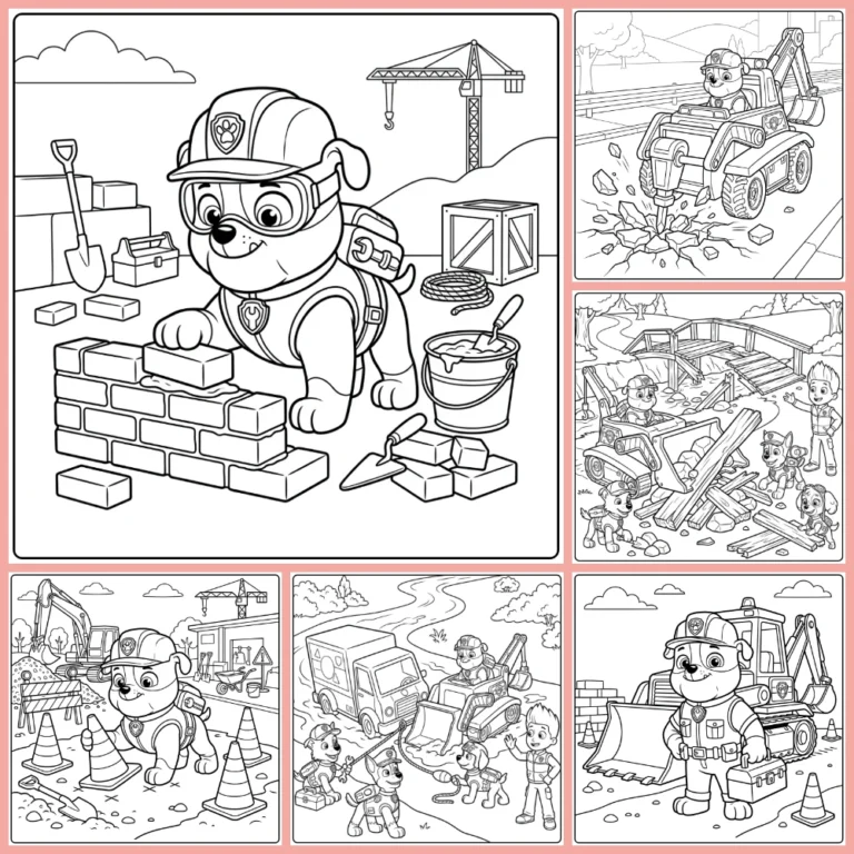 Paw Patrol Rubble coloring page collection cover image