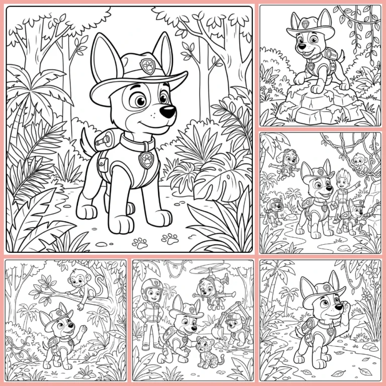 Paw Patrol Tracker coloring page collection cover image