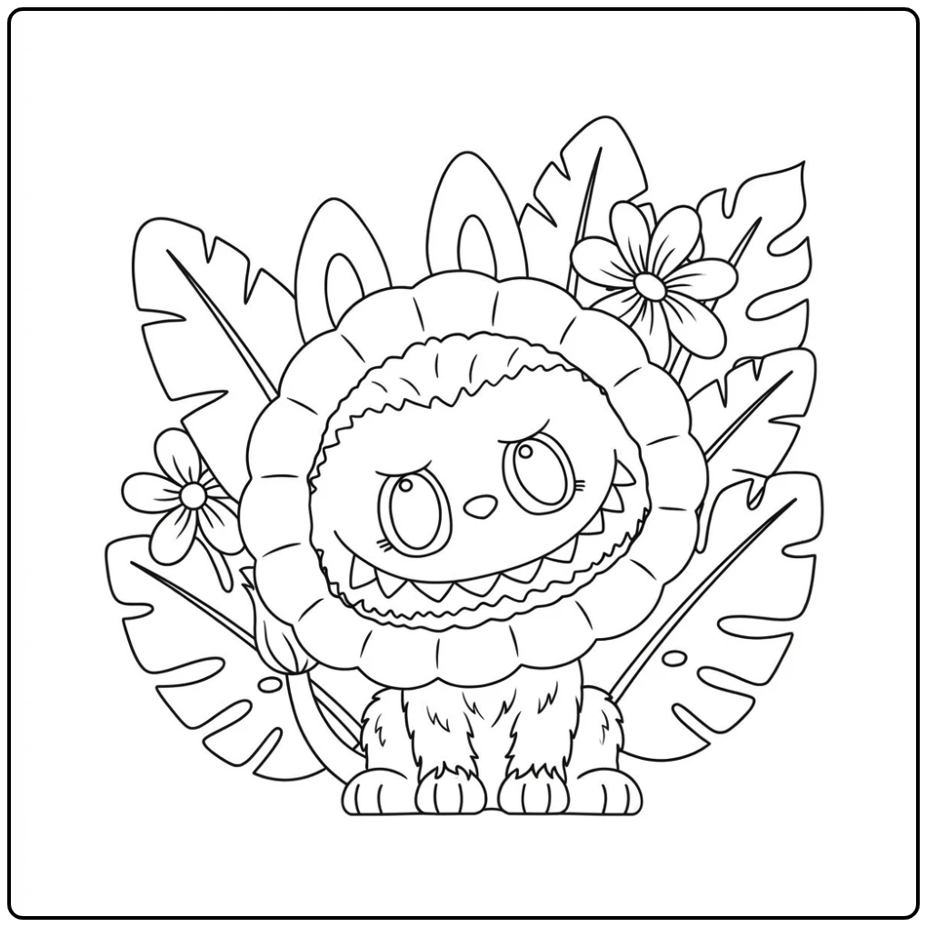 Lion Labubu for Children coloring page
