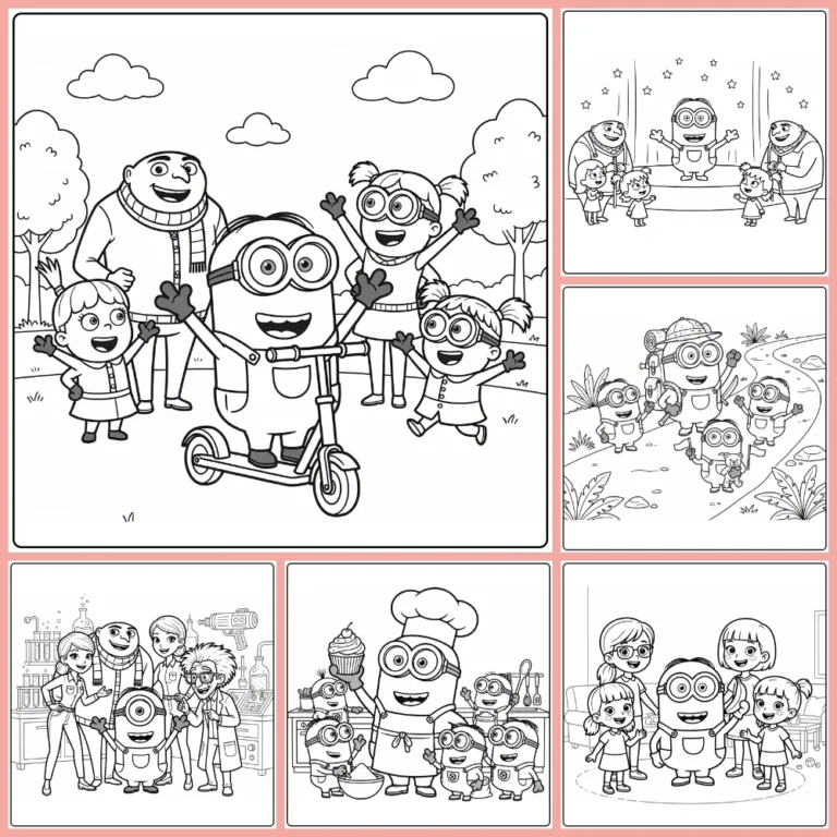 Minion coloring page collection cover image