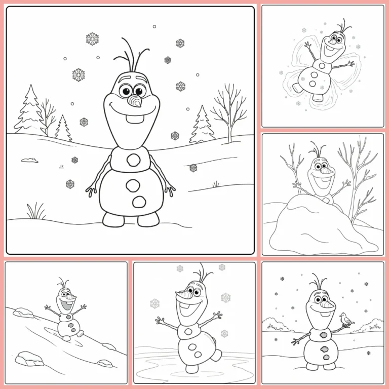 Olaf coloring page collection cover image