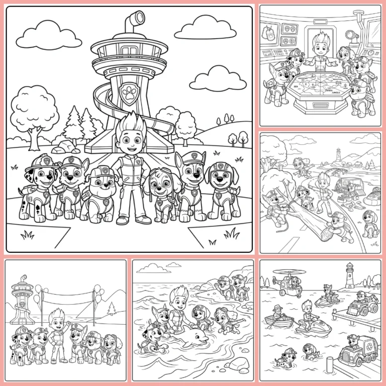 Paw Patrol coloring page collection cover image