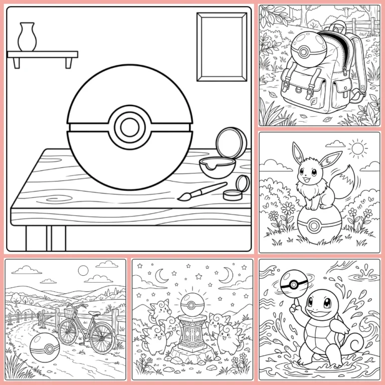 Poke Ball coloring page collection cover image