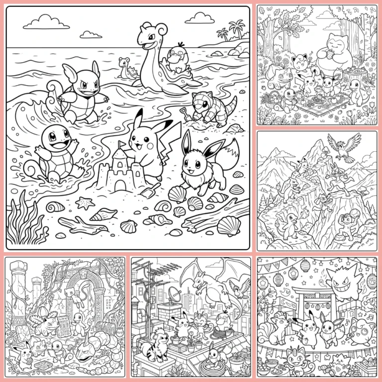 Pokemon coloring page collection cover image