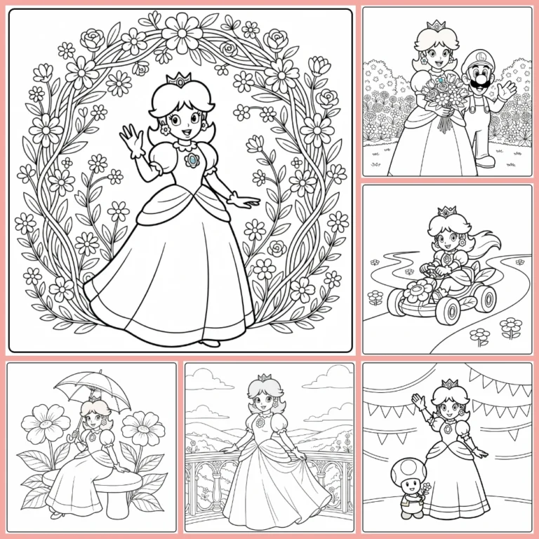 Princess Daisy coloring page collection cover image