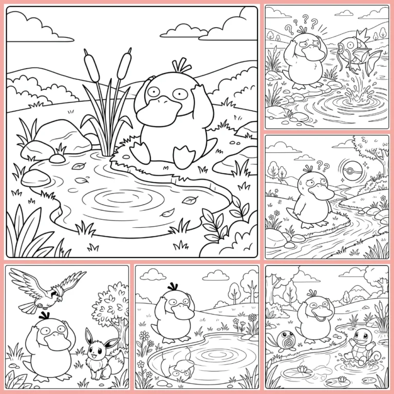 Psyduck coloring page collection cover image