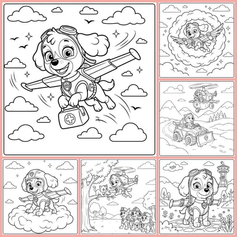 Skye Paw Patrol coloring page collection cover image