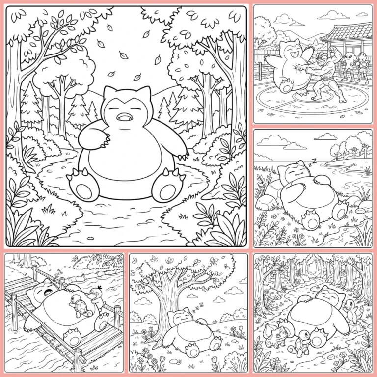 Snorlax coloring page collection cover image