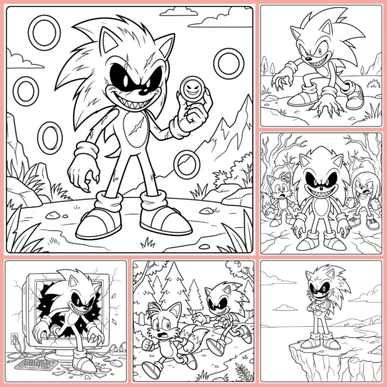 Sonic.EXE coloring page collection cover image