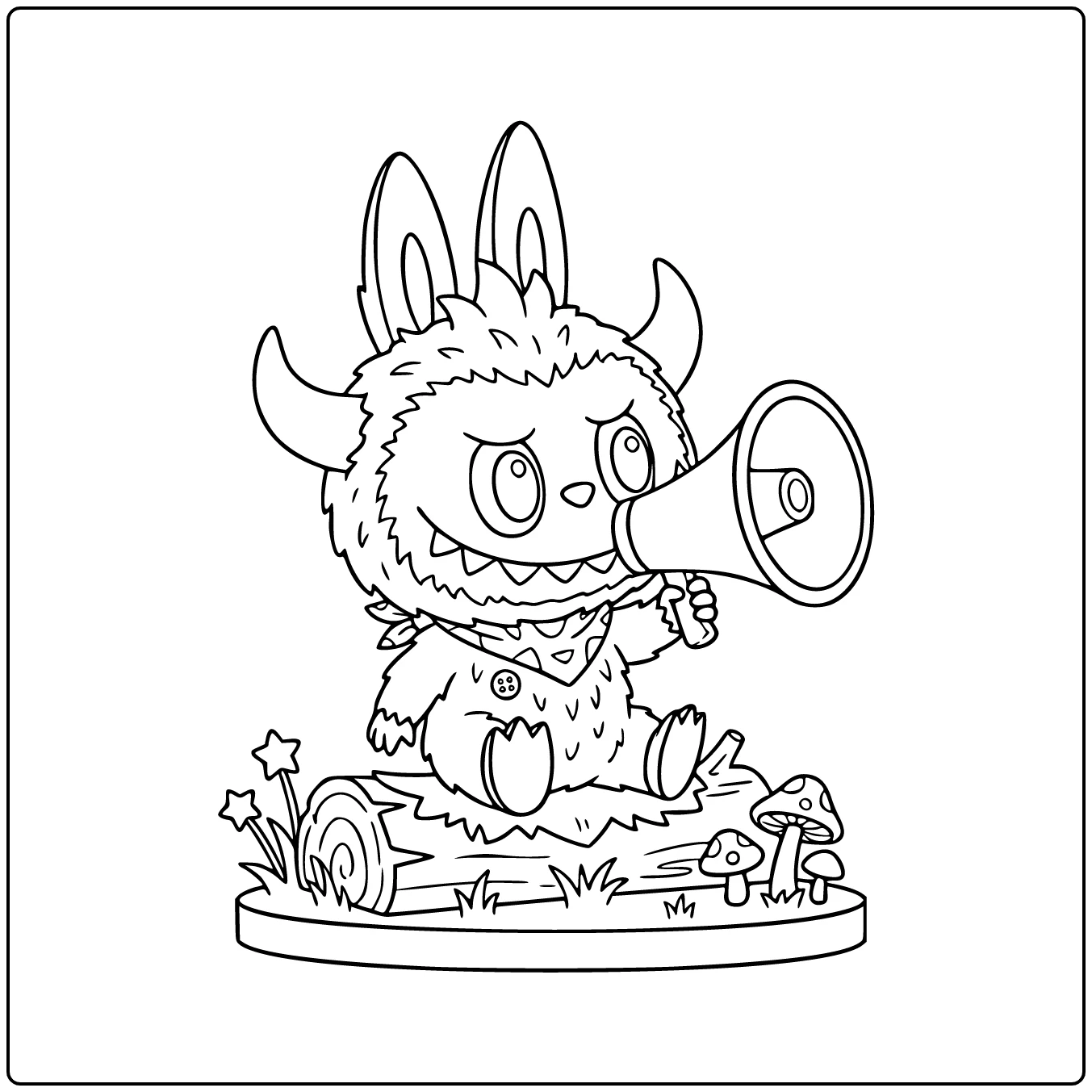 Taurus Monster with Megaphone coloring page