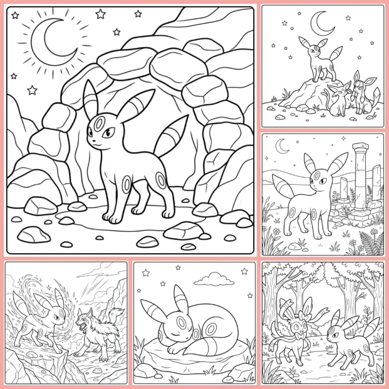 Umbreon coloring page collection cover image