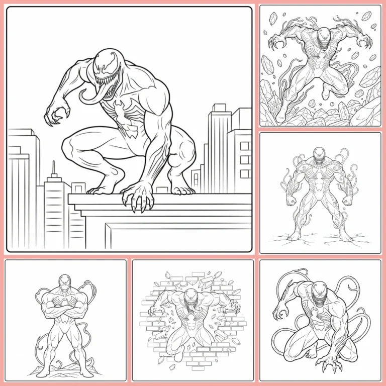 Venom coloring page collection cover image
